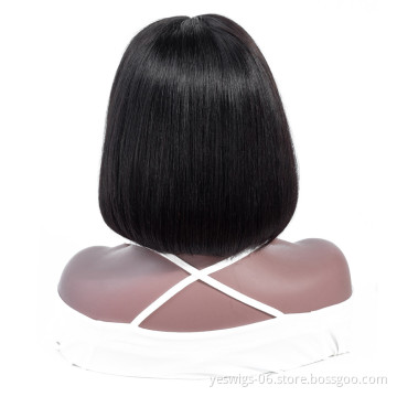 Yeswigs Hot Selling Brazilian Human Hair Virgin Lace Front Wig 13*4 Short Bob Style Straight Hair Brazilian Wigs Bleached Knots